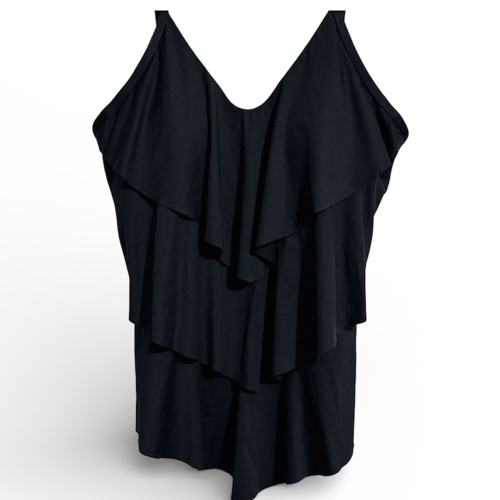 MAGICSUIT By Miraclesuit Modern Rita Tankini Top Black Size 10 READ Swim Vacay - Picture 10 of 10